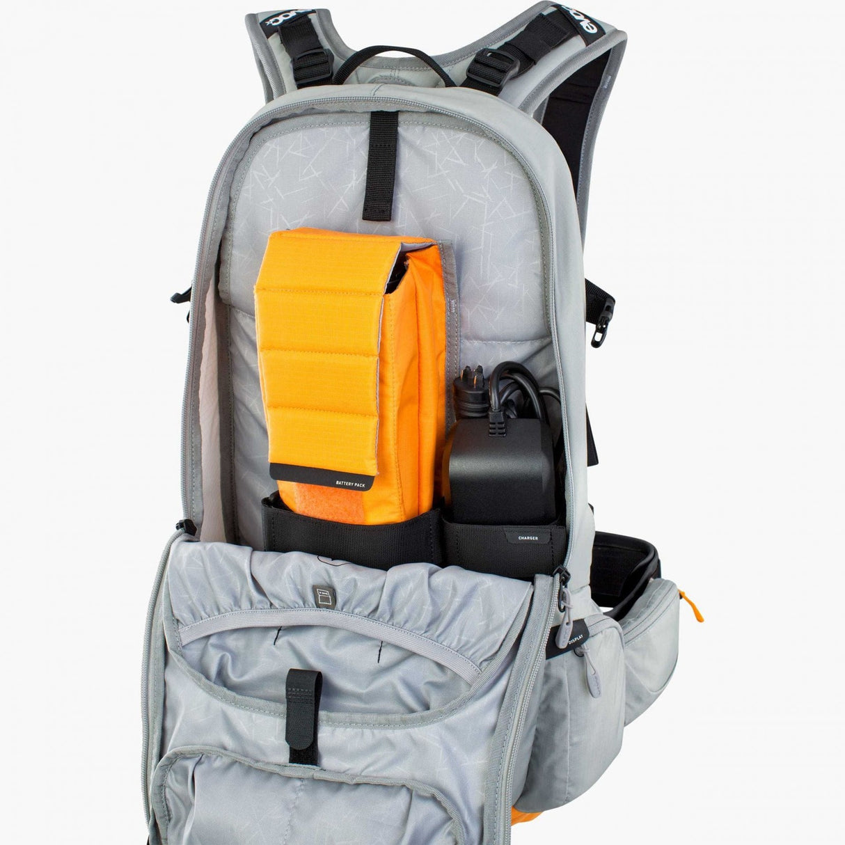 Evoc FR Enduro E-Ride 16 Backpack Stone/Bright Orange Med/Large