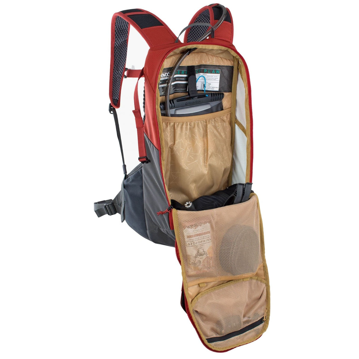 Evoc Ride 12 Backpack w/2L Hydration Bladder Red/Carbon Grey