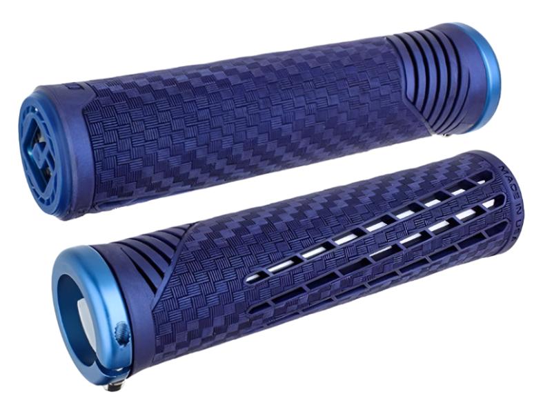 ODI Mtb Bmx Cf Lock On Grip V2.1 135Mm Sapphire / Blue W/ Mt Blue Cla