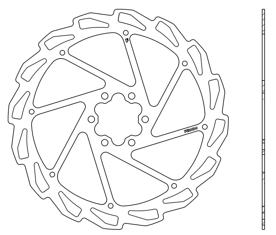 Ferodo TZ-23 160mm 6-Bolt Disc Rotor (1.8mm)