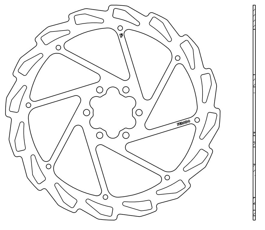 Ferodo TZ-23 180mm 6-Bolt Disc Rotor (1.8mm)