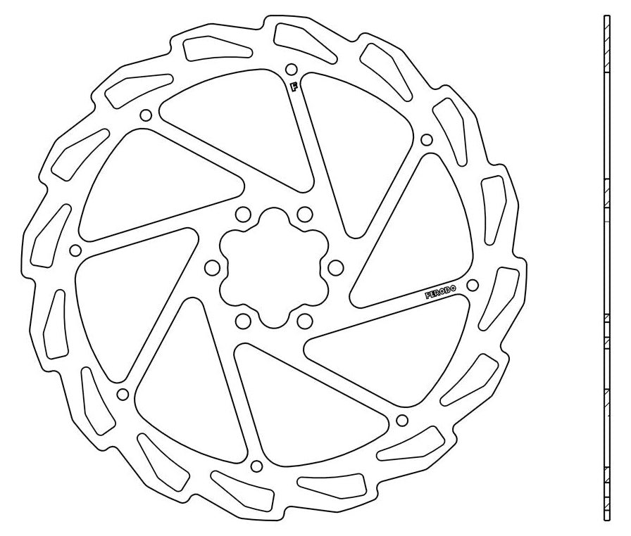 Ferodo TZ-23 180mm 6-Bolt Disc Rotor (2.0mm)