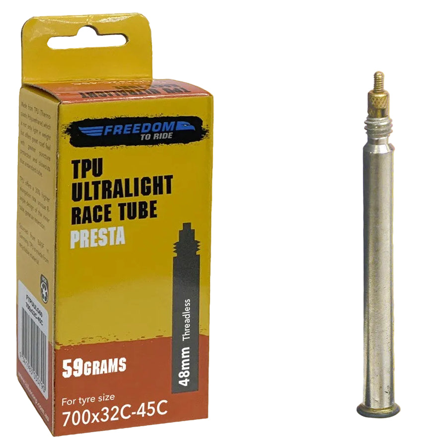 Freedom Green 700 x 32-45C Tubeless Black Valve Tube