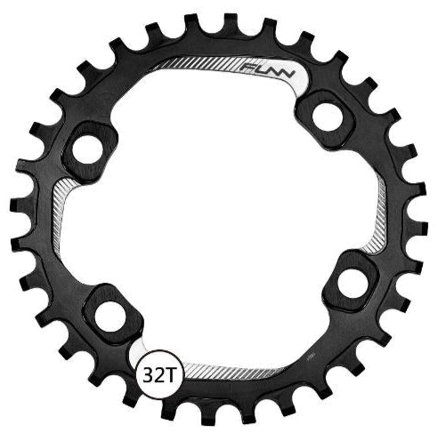 Funn Solo 96 Narrow Wide Chain Ring Shimano Asymmetric 96mm BCD Black