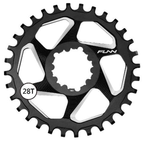 Funn Solo DX Narrow Wide Boost Chain Ring, SRAM Direct Mount, 3mm Offset, Black