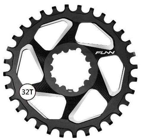 Funn Solo DX Narrow Wide Boost Chain Ring, SRAM Direct Mount, 3mm Offset, Black