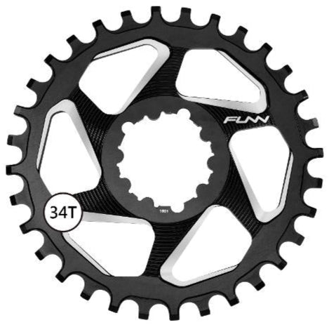 Funn Solo DX Narrow Wide Boost Chain Ring, SRAM Direct Mount, 3mm Offset, Black