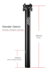 Funn Crossfire 350mm Seat Post - Black