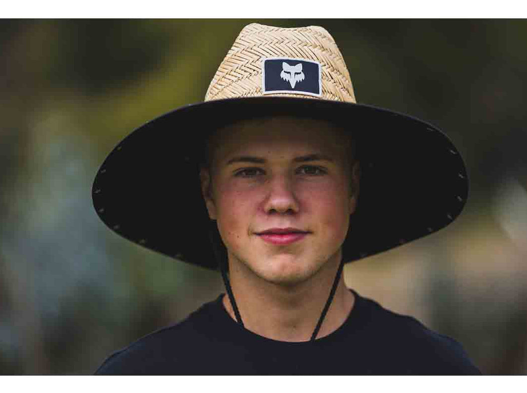 Fox Image Straw Hat Khaki