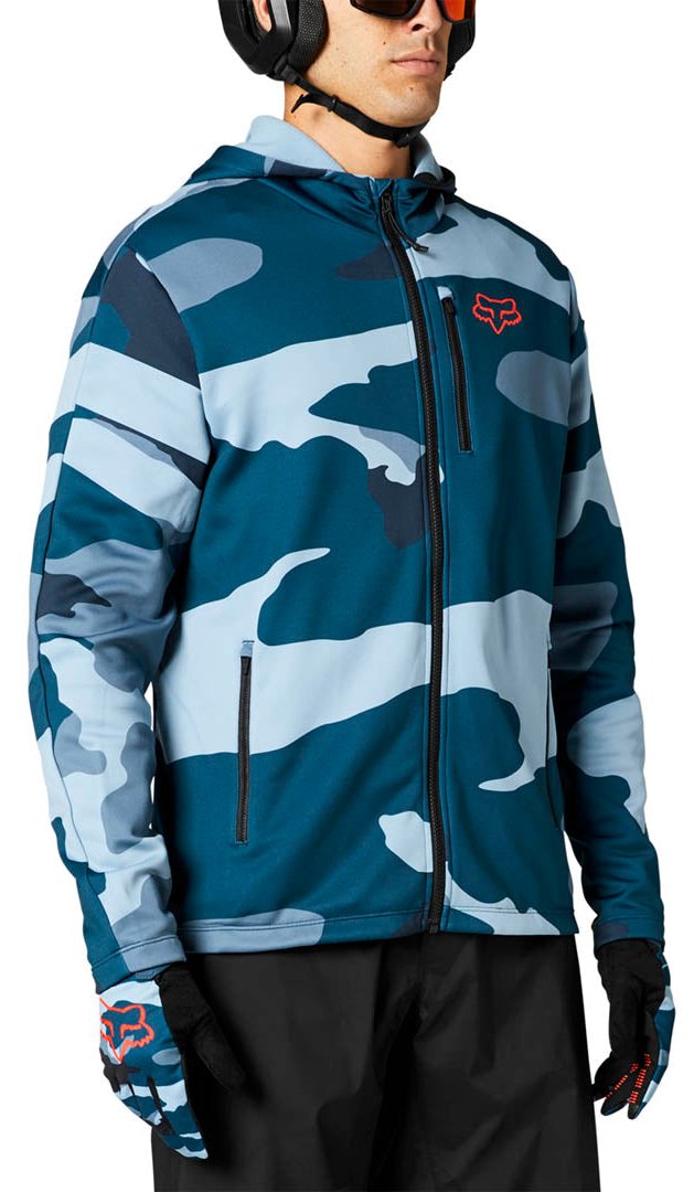 Fox RANGER TECH FLEECE JACKET - Blue Camo SIDE FRONT