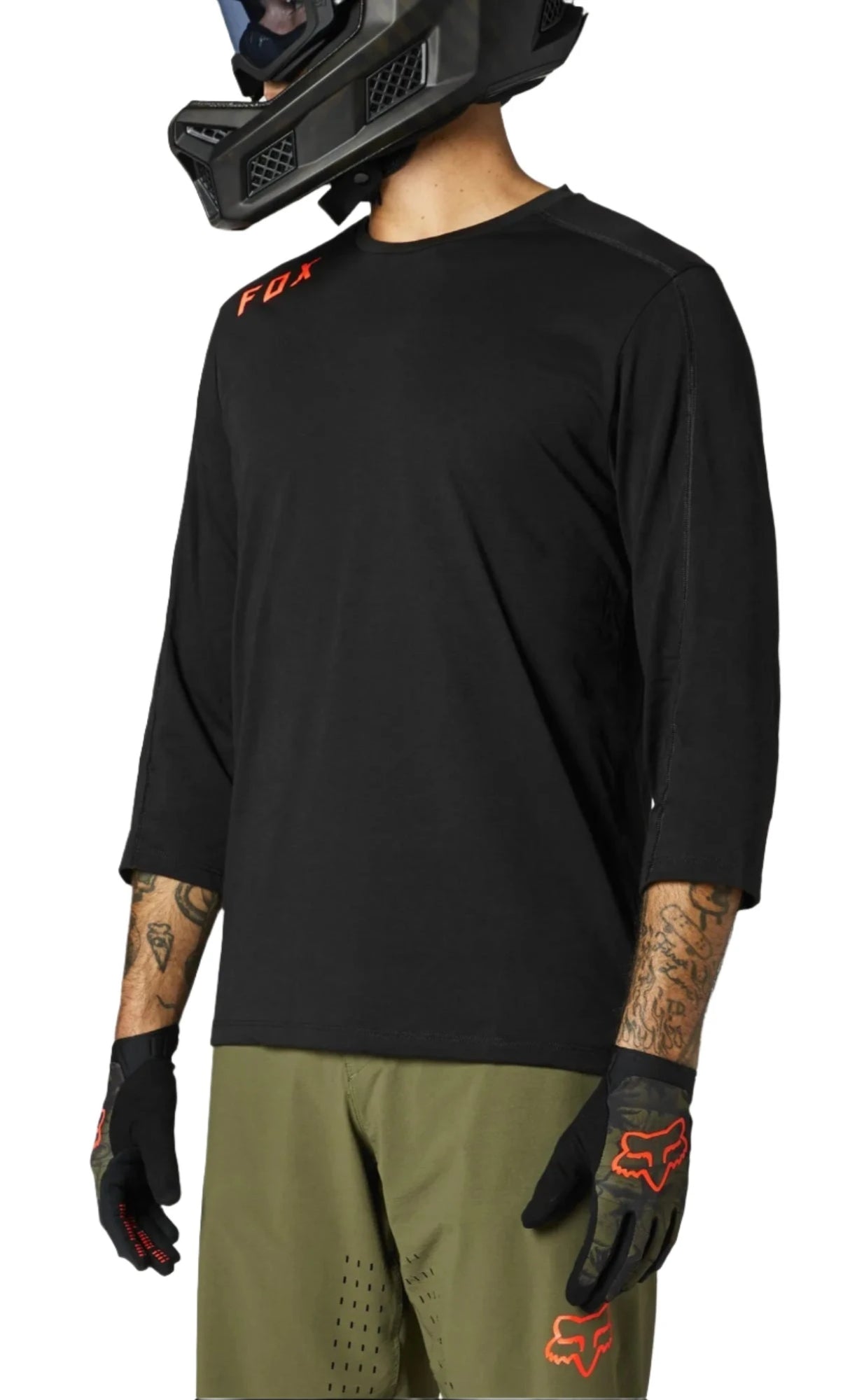 Fox RANGER DR 3/4 JERSEY - Black Right Front