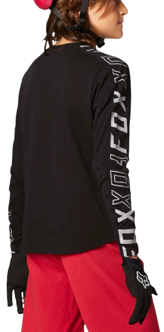 Fox YOUTH RANGER DR LS JERSEY - Black BACK FACING RIGHT