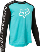 Fox YOUTH RANGER DR LS JERSEY - Teal FRONT