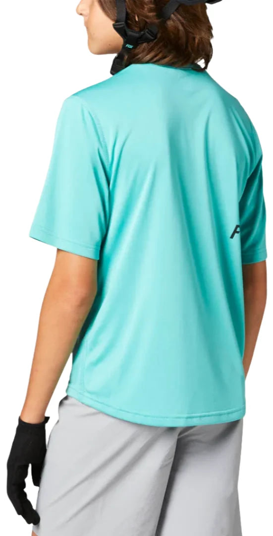 Fox YOUTH RANGER SS JERSEY - Teal BACK FACING LEFT