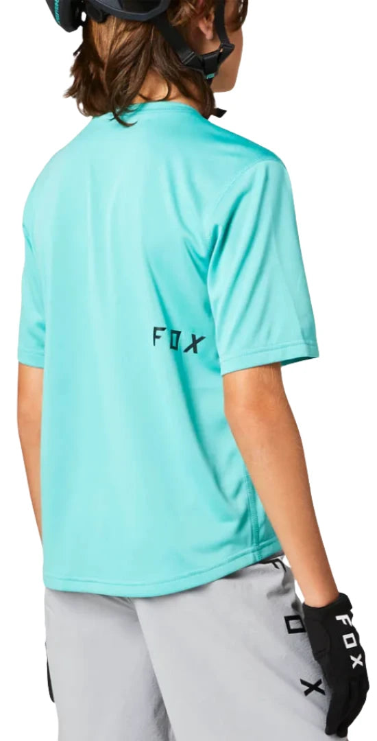 Fox YOUTH RANGER SS JERSEY - Teal BACK FACING RIGHT