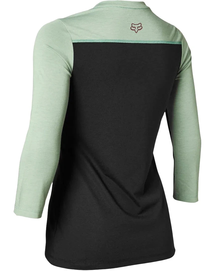 Fox W RANGER DR 3/4 JERSEY - Black Green Back