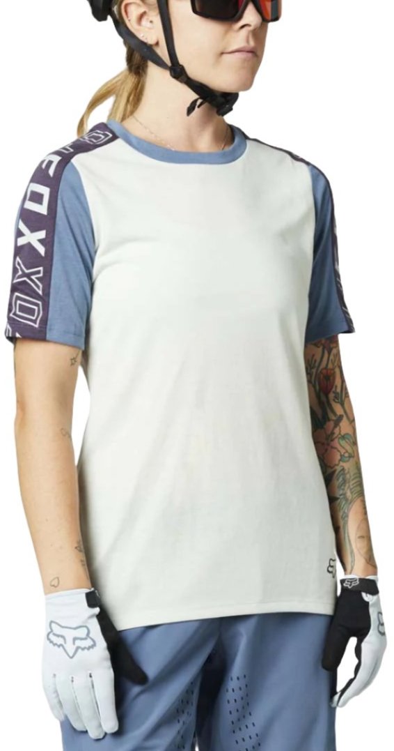 Fox WOMENS RANGER DR SS JERSEY - Cloud Grey Side Front