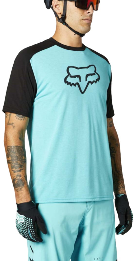 Fox RANGER DR SS JERSEY PARK - Teal Front Facing Model