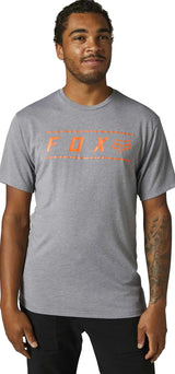 Fox PINNACLE Short Sleeve TECH TEE GreyOrange FRONT FACING MODEL