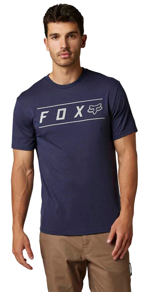Fox PINNACLE Short Sleeve TECH TEE HEATHER DEEP COBALT FRONT FACING MODEL