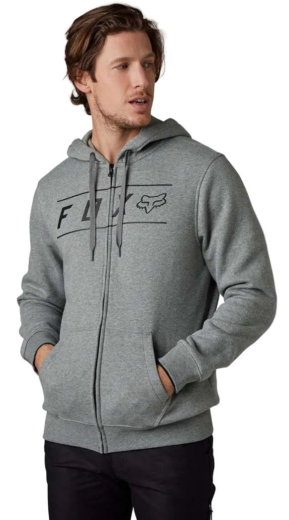 Fox PINNACLE ZIP FLEECE Heather Graphite FRONT FACING MODEL