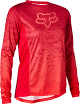 Fox WOMENS DEFEND LS JERSEY LUNAR - Berry Punch Pink Front