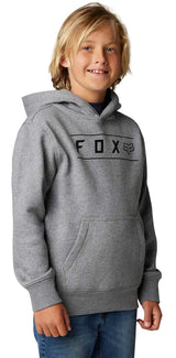 Fox YOUTH PINNACLE PO FLEECE Heather Graphite FRONT FACING MODEL