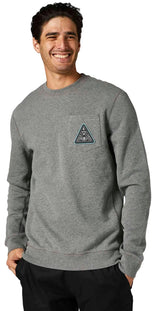 Fox SHINBONE CREW FLEECE Heather Graphite FRONT FACING MODEL