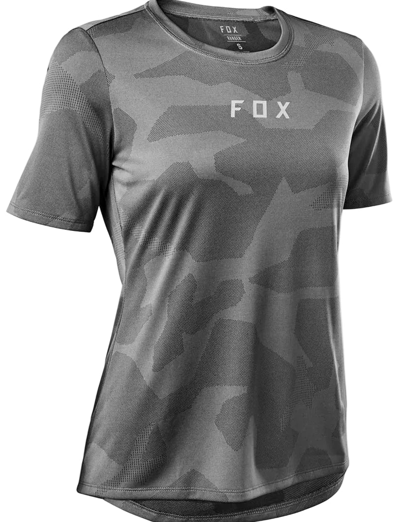 Fox Women RANGER TRU DRI Short Sleeve JERSEY Black FRONT 