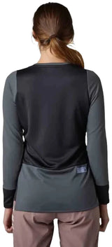 Fox WOMENS DEFEND PRO LS JERSEY - Black Back Facing Model