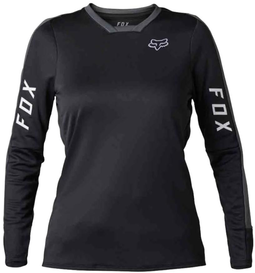 Fox WOMENS DEFEND PRO LS JERSEY - Black Front