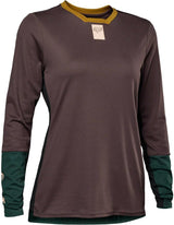 Fox WOMENS DEFEND LS JERSEY - Root Beer Front