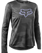 Fox Women RANGER TRU DRI Long Sleeve JERSEY Grey FRONT