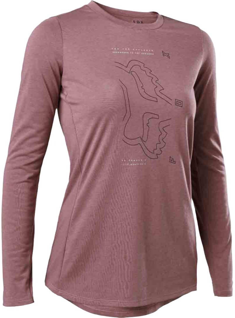 Fox WOMENS RANGER DR LS JERSEY - Plum Perfect Front 