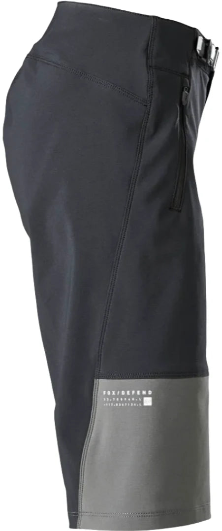 Fox WOMENS DEFEND SHORT - Black SIDE
