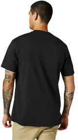 Fox LEGACY FOX HEAD SHORT SLEEVE TEE Black BACK FACING MODEL