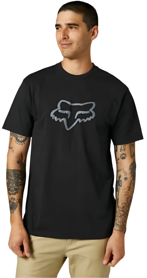 Fox LEGACY FOX HEAD SHORT SLEEVE TEE Black FRONT FACING MODEL