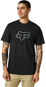 Fox LEGACY FOX HEAD SHORT SLEEVE TEE Black FRONT FACING MODEL