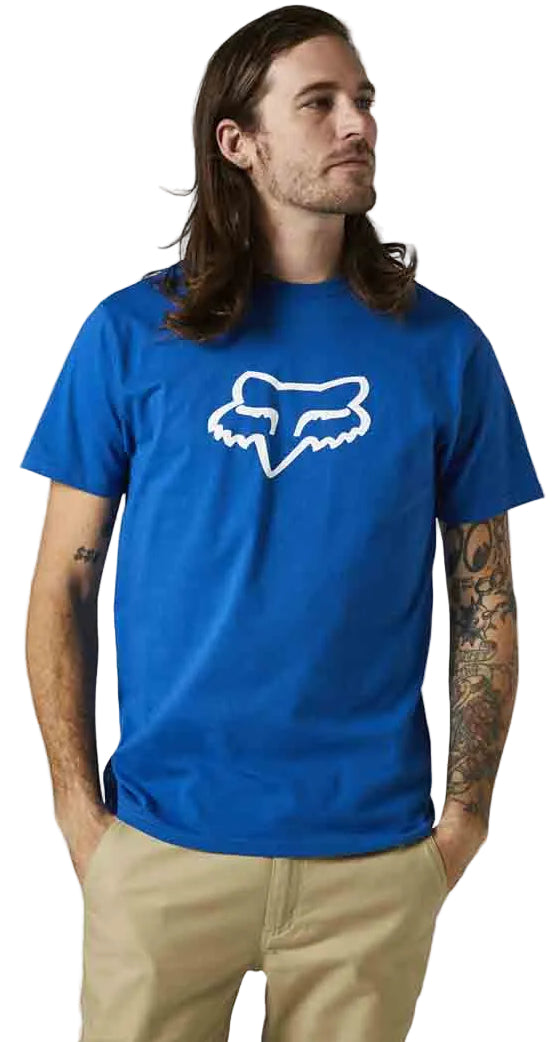 Fox LEGACY FOX HEAD Short Sleeve TEE Royalblue FRONT FACING MODEL