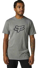 Fox LEGACY FOX HEAD Short Sleeve TEE HeatherGraphite FRONT FACING MODEL