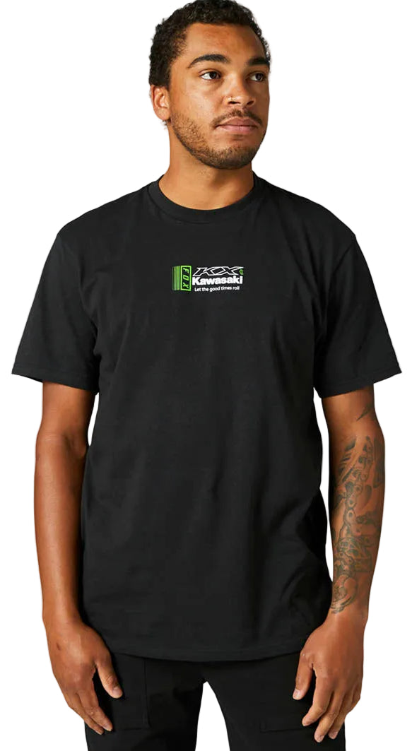 Fox KAWI Short Sleeve TEE Black FRONT FACING MODEL