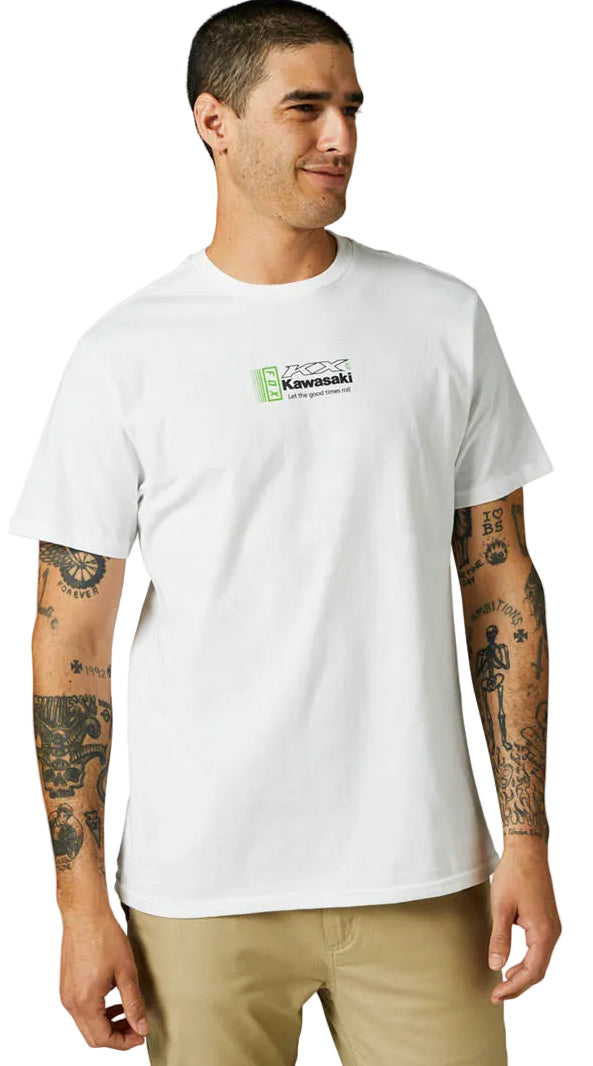 Fox KAWI Short Sleeve TEE OpticWhite FRONT FACING MODEL