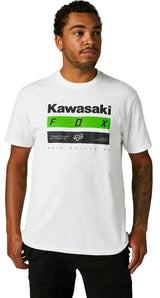 Fox KAWI STRIPES Short Sleeve TEE OpticWhite FRONT FACING MODEL