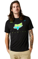 Fox RKANE HEAD Short Sleeve TECH TEE Black front facing model 