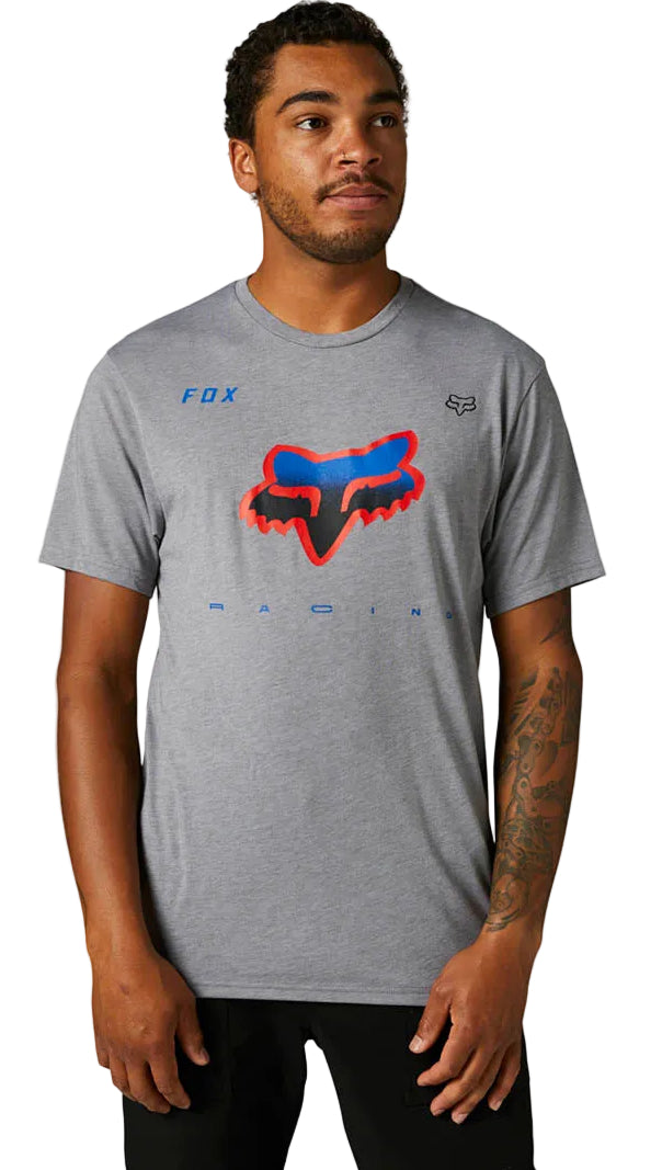 Fox RKANE HEAD Short Sleeve TECH TEE Heather Graphite Front Facing Model