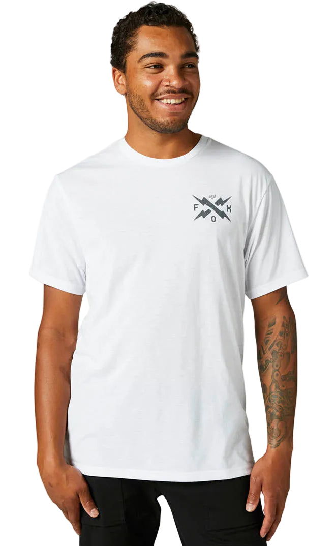 Fox CALIBRATED Short Sleeve TECH TEE Optic White Front Facing Model 