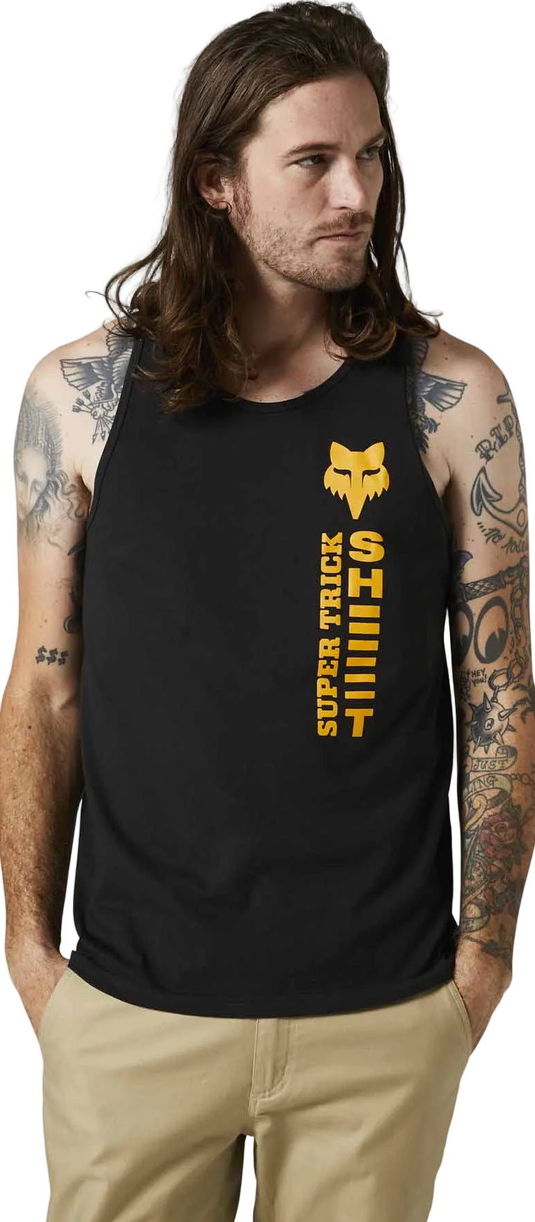 Fox SUPER TRIK PREMIUM TANK Black FRONT FACING MODEL
