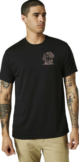 Fox ROAD TRIPPIN Short Sleeve TECH TEE Black FRONT FACING MODEL