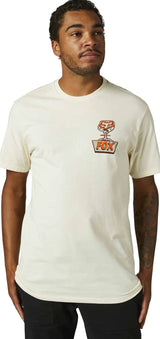 Fox DISQUIET Short Sleeve PREMIUM TEE Bone FRONT FACING MODEL