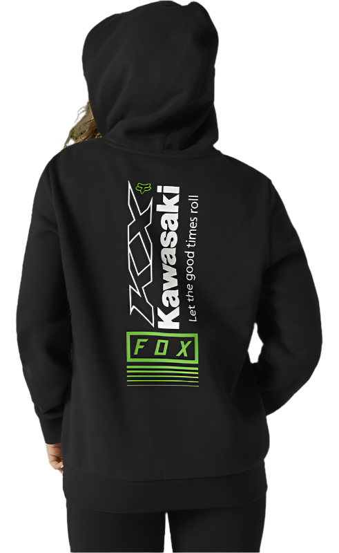 Fox WOMENS KAWI PULLOVER FLEECE - Black BACK